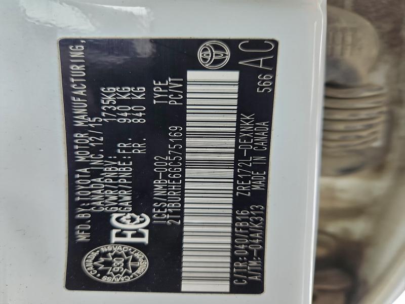 2016 Toyota Corolla l