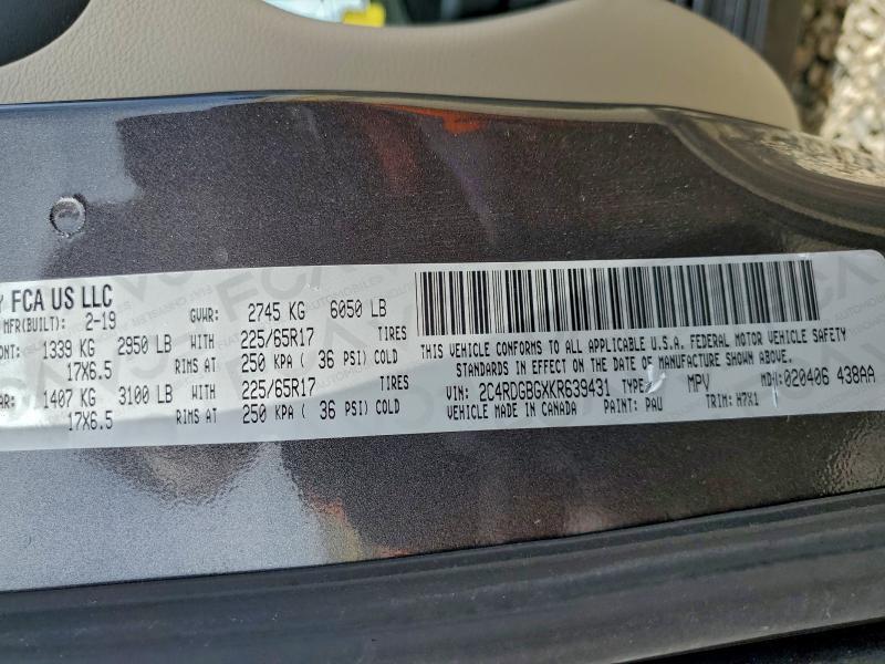 2019 Dodge Grand Caravan se