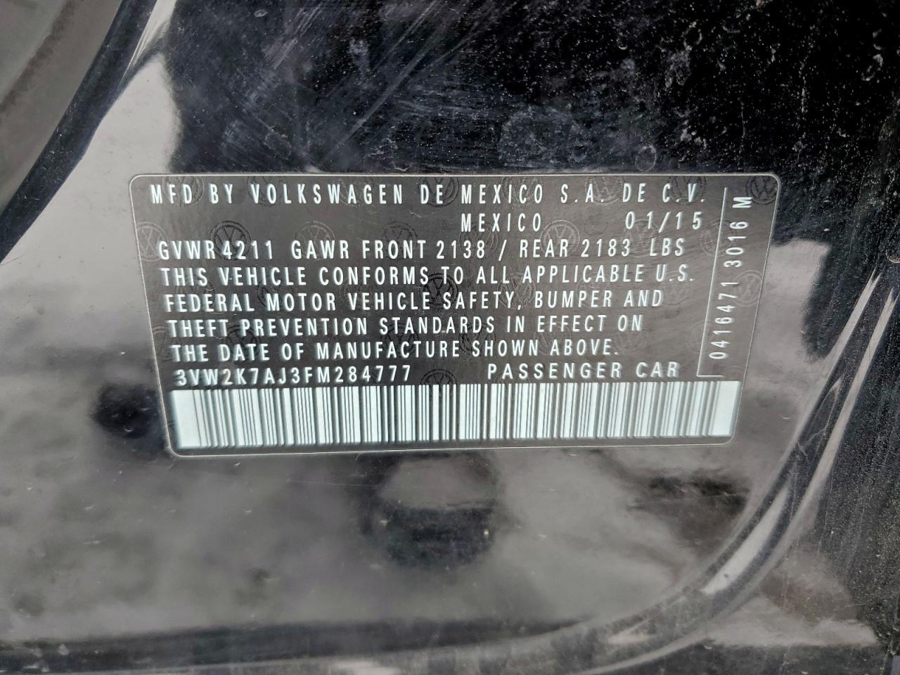 2015 Volkswagen Jetta Base