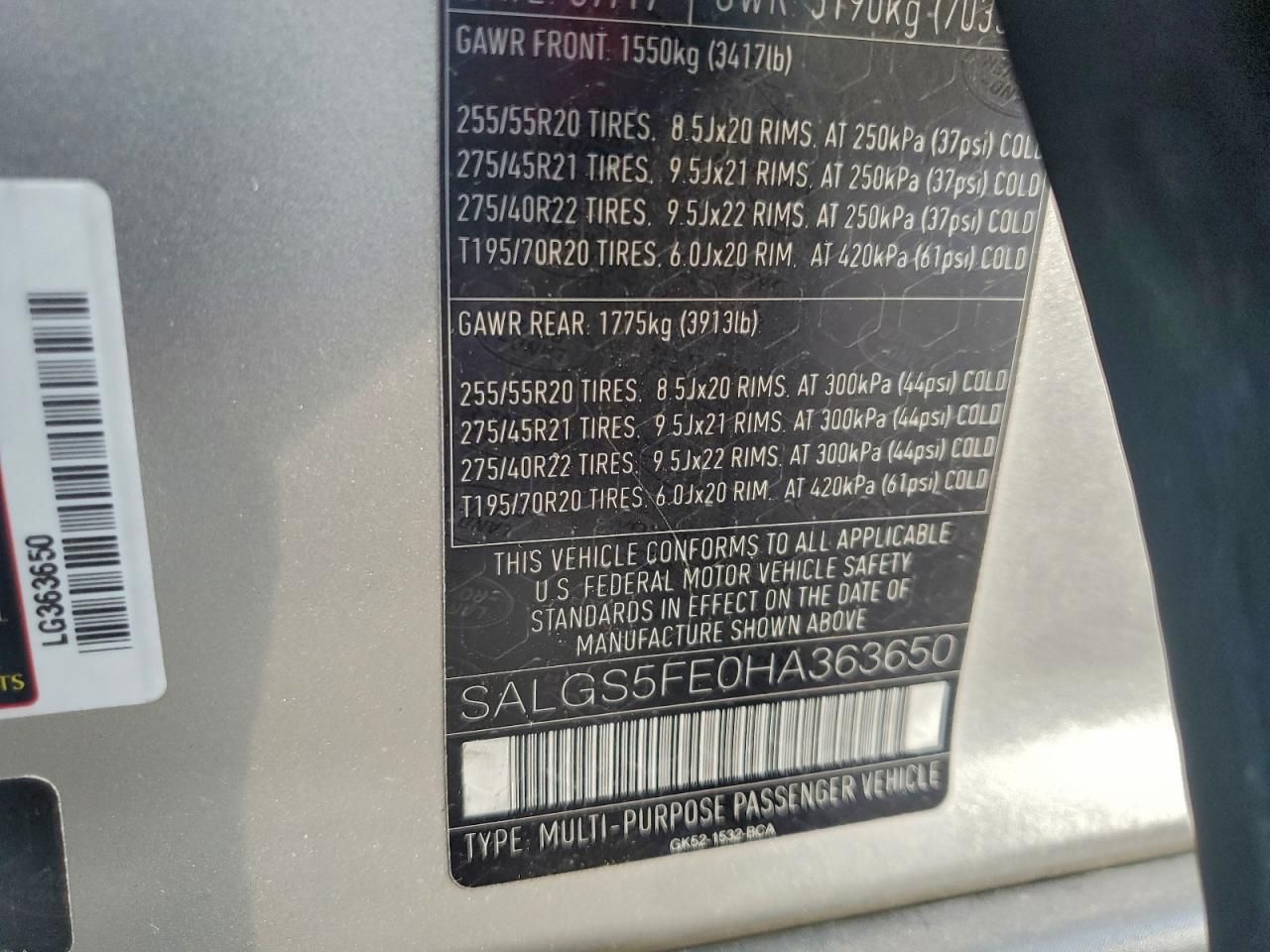 2017 Land Rover Range Rover Supercharged