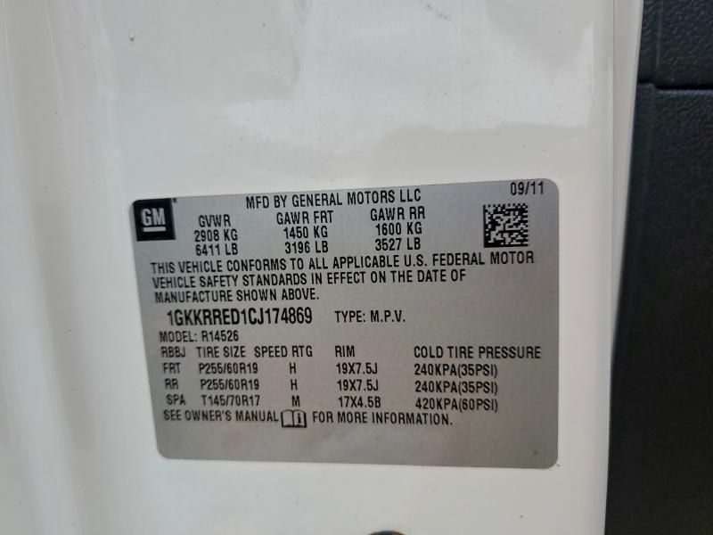 2012 GMC Acadia Slt-1