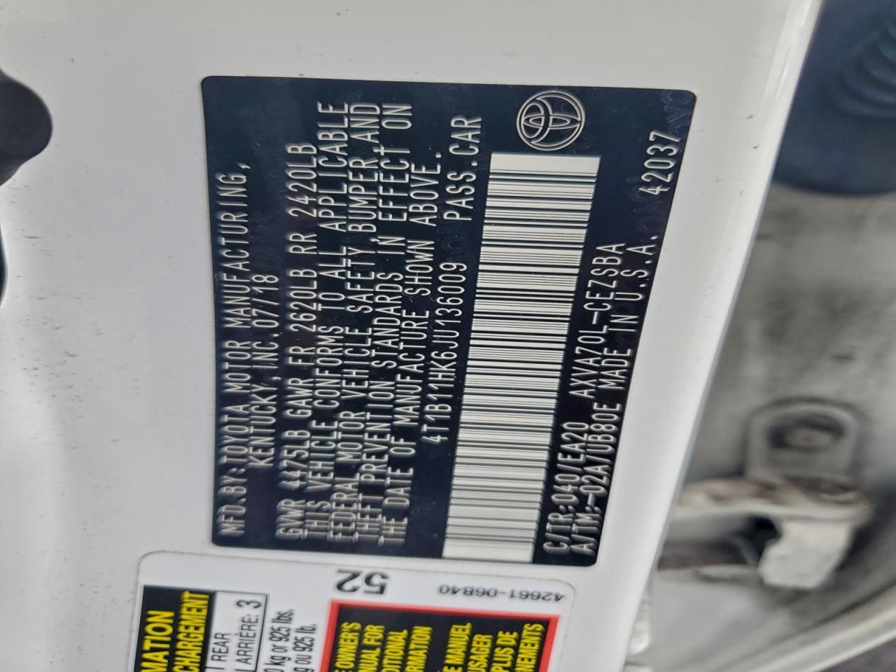 2018 Toyota Camry se