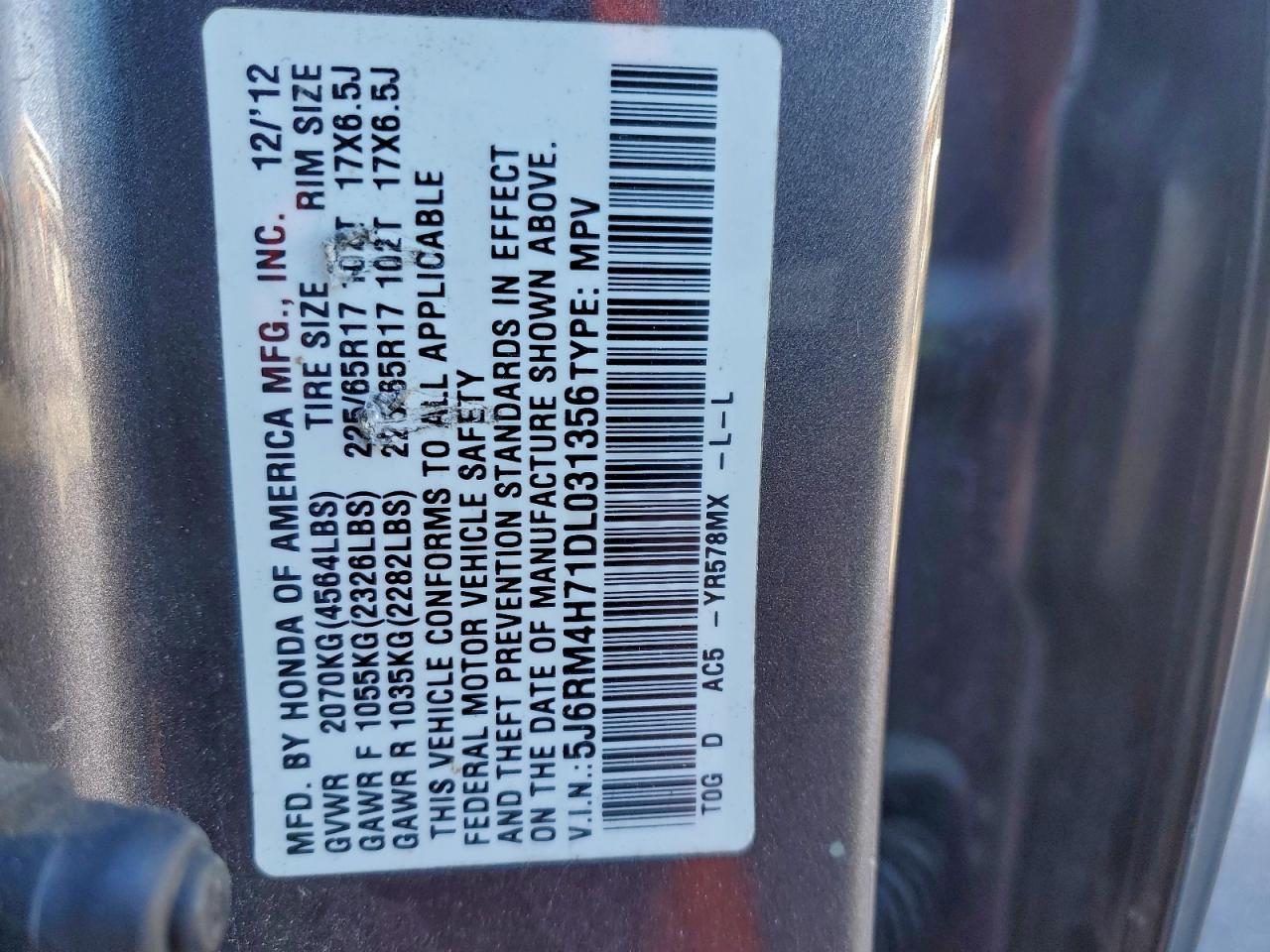 2013 Honda Cr-v exl