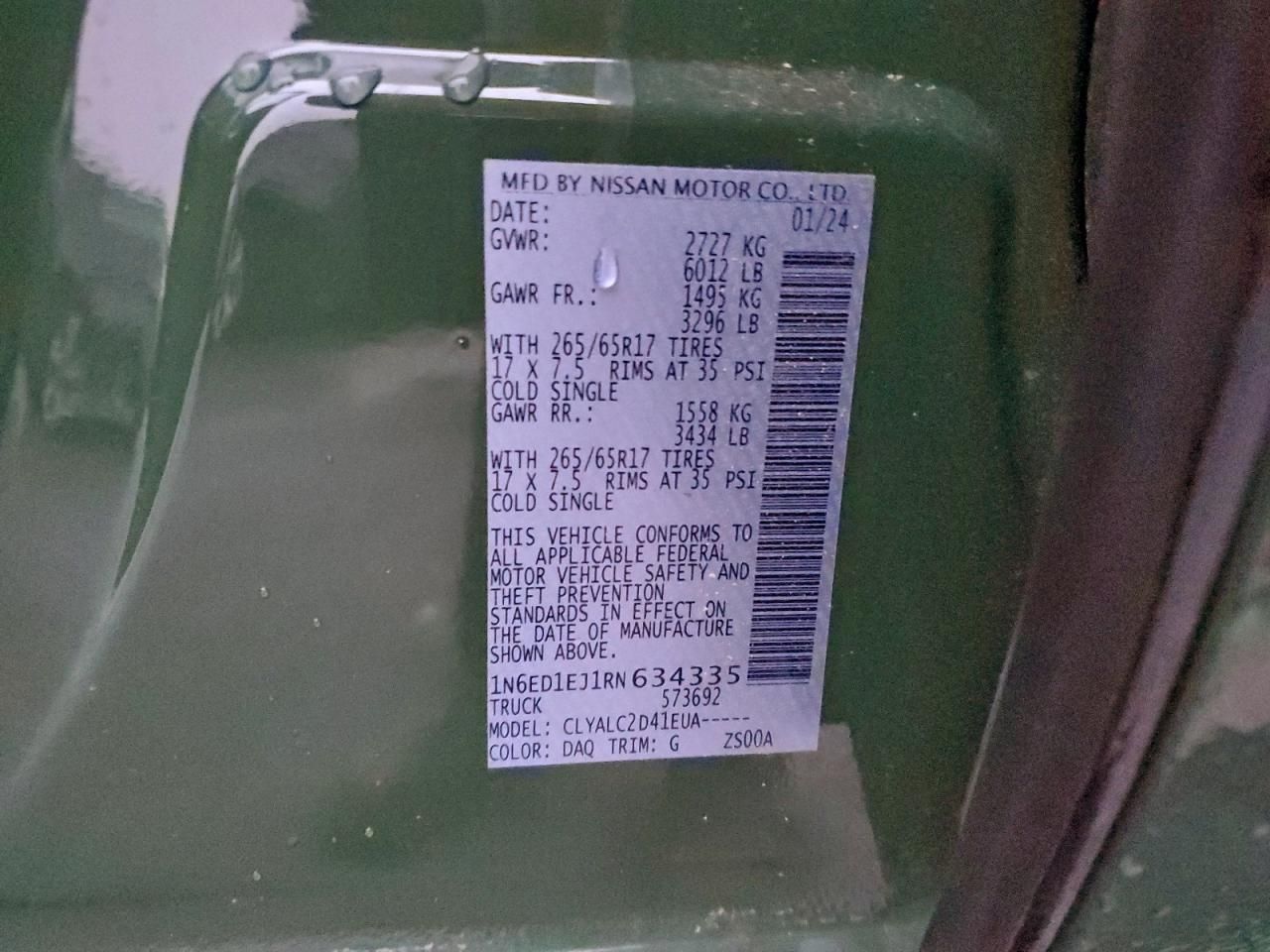 2024 Nissan Frontier s