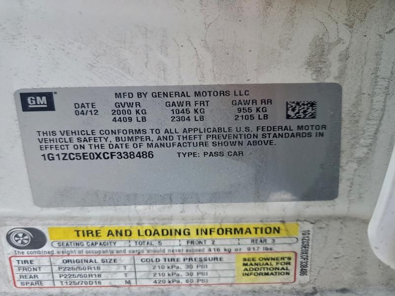 2012 Chevrolet Malibu 1LT