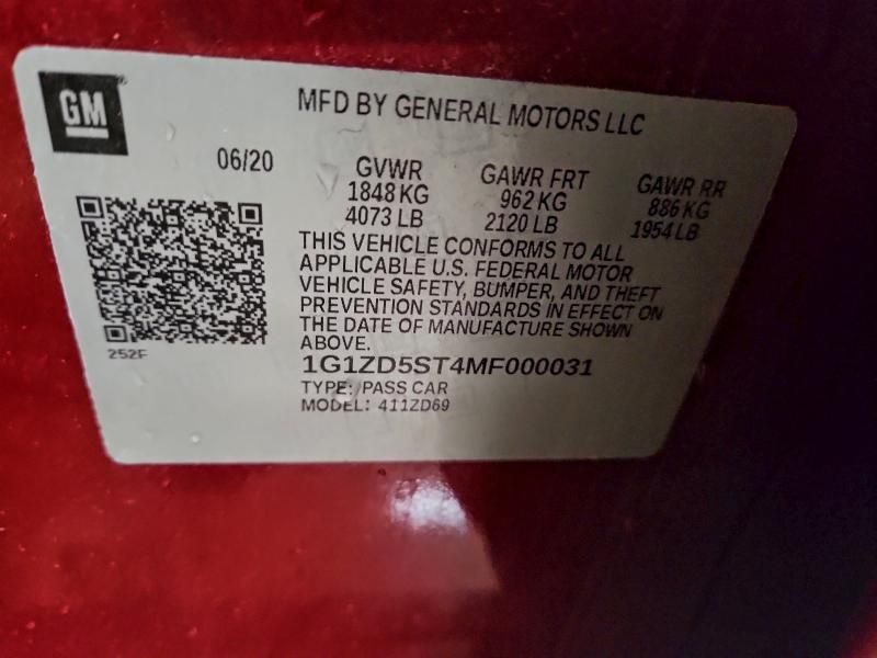 2021 Chevrolet Malibu lt