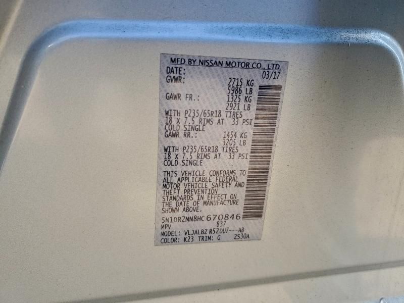 2017 Nissan Pathfinder s