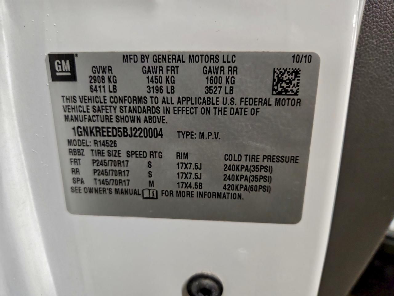 2011 Chevrolet Traverse ls