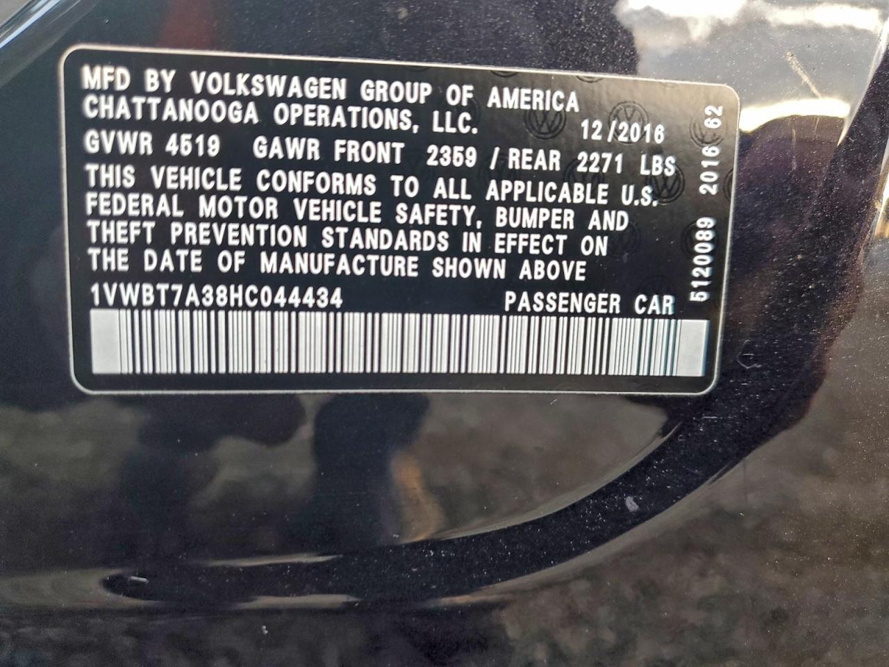 2017 Volkswagen Passat se