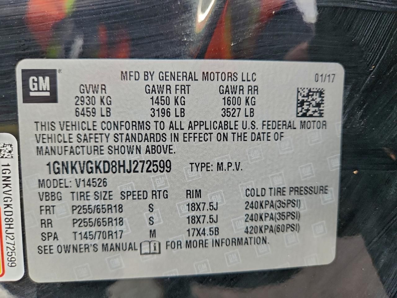 2017 Chevrolet Traverse lt