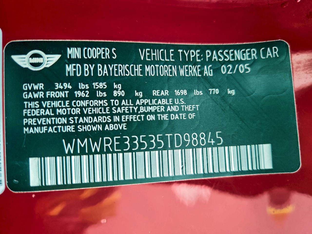2005 Mini Cooper s