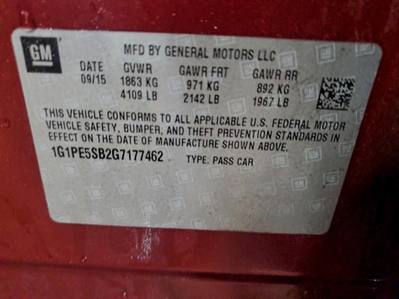 2016 Chevrolet Cruze Limited lt