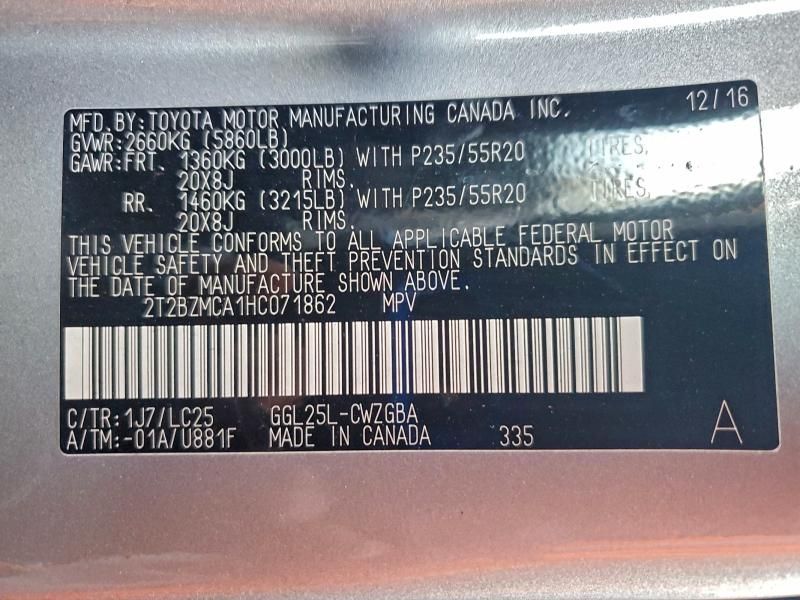 2017 Lexus Rx 350 Base