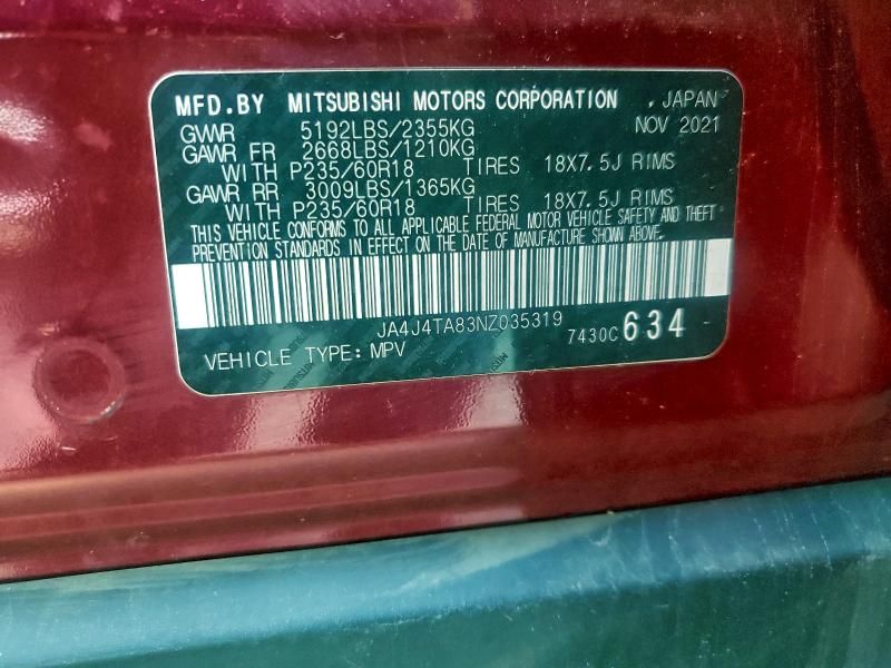 2022 Mitsubishi Outlander es