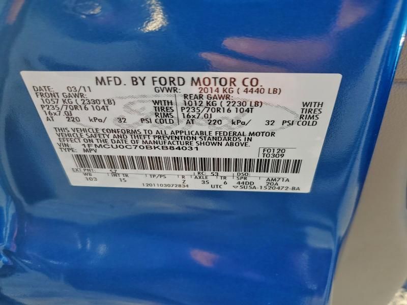 2011 Ford Escape xls