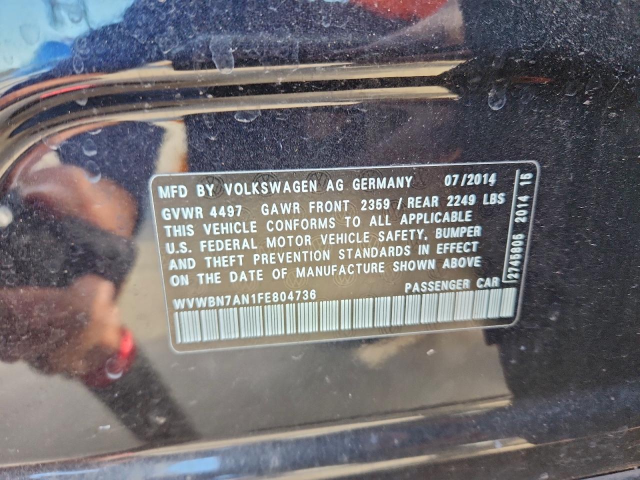 2015 Volkswagen Cc Sport