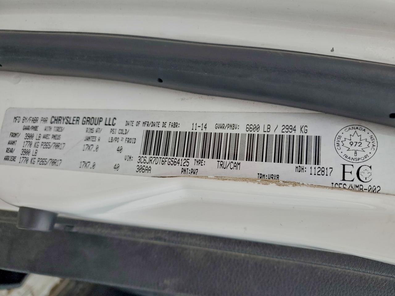 2015 Dodge RAM 1500 ST