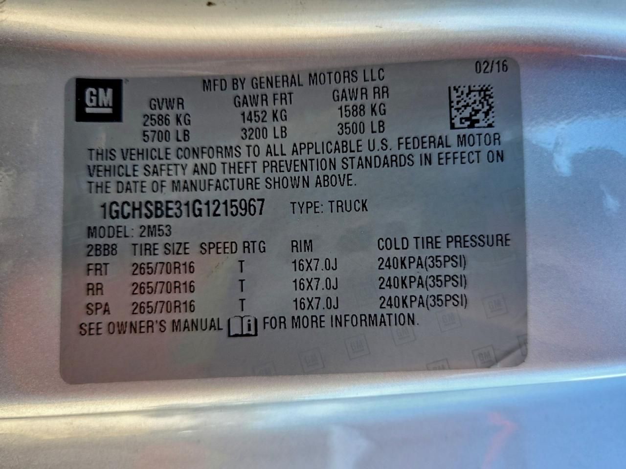 2016 Chevrolet Colorado