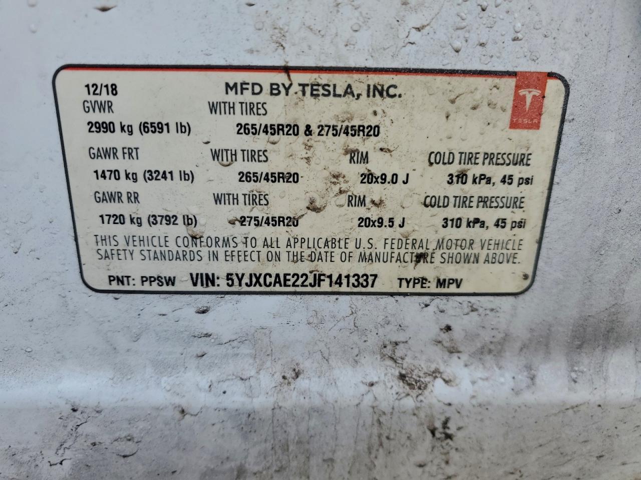 2018 Tesla Model x