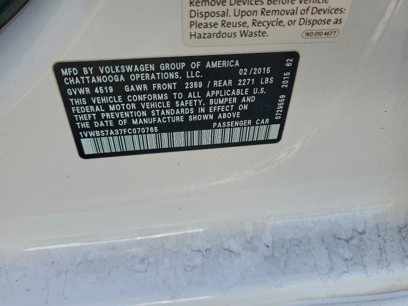 2015 Volkswagen Passat se