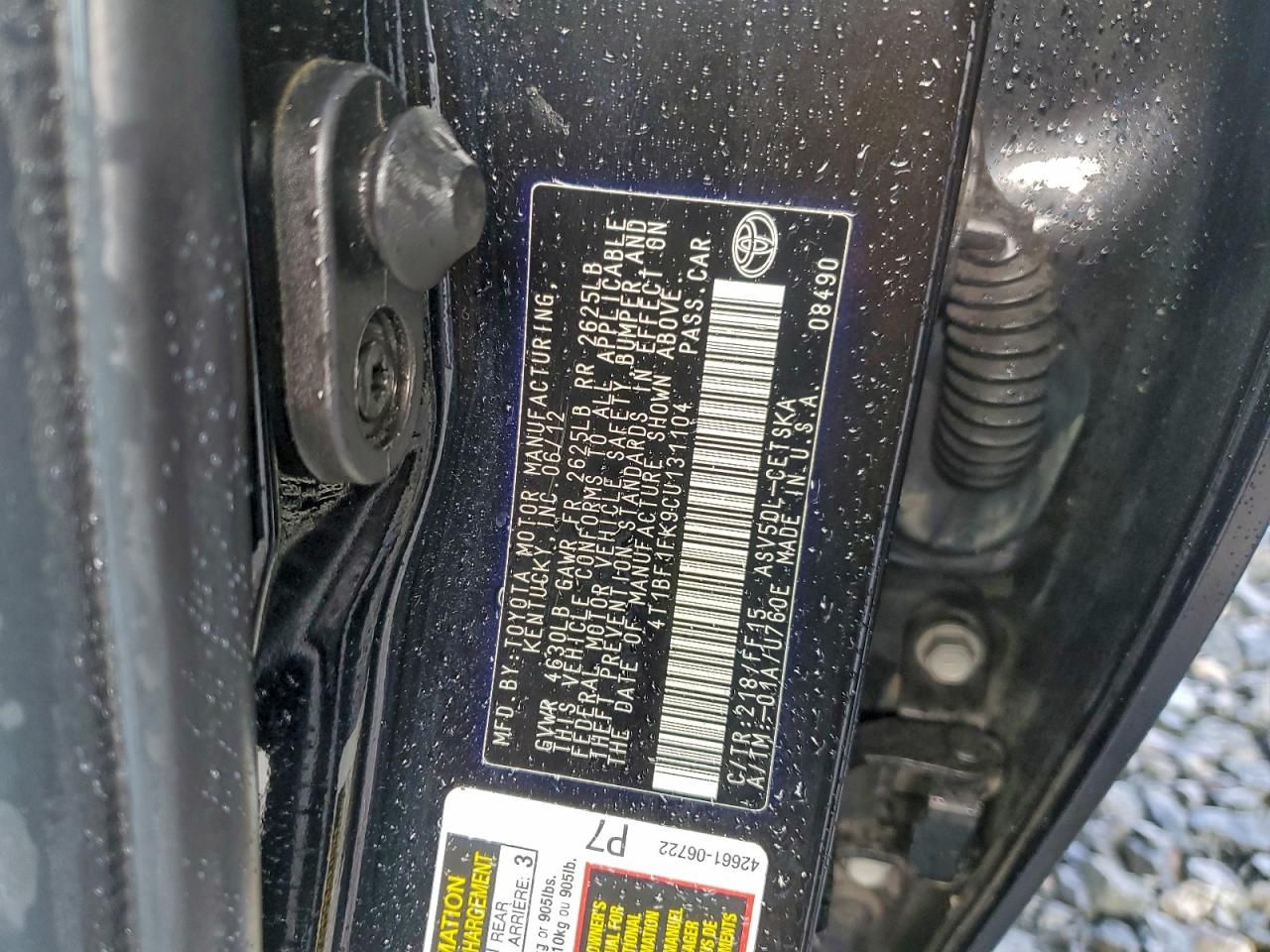 2012 Toyota Camry Base