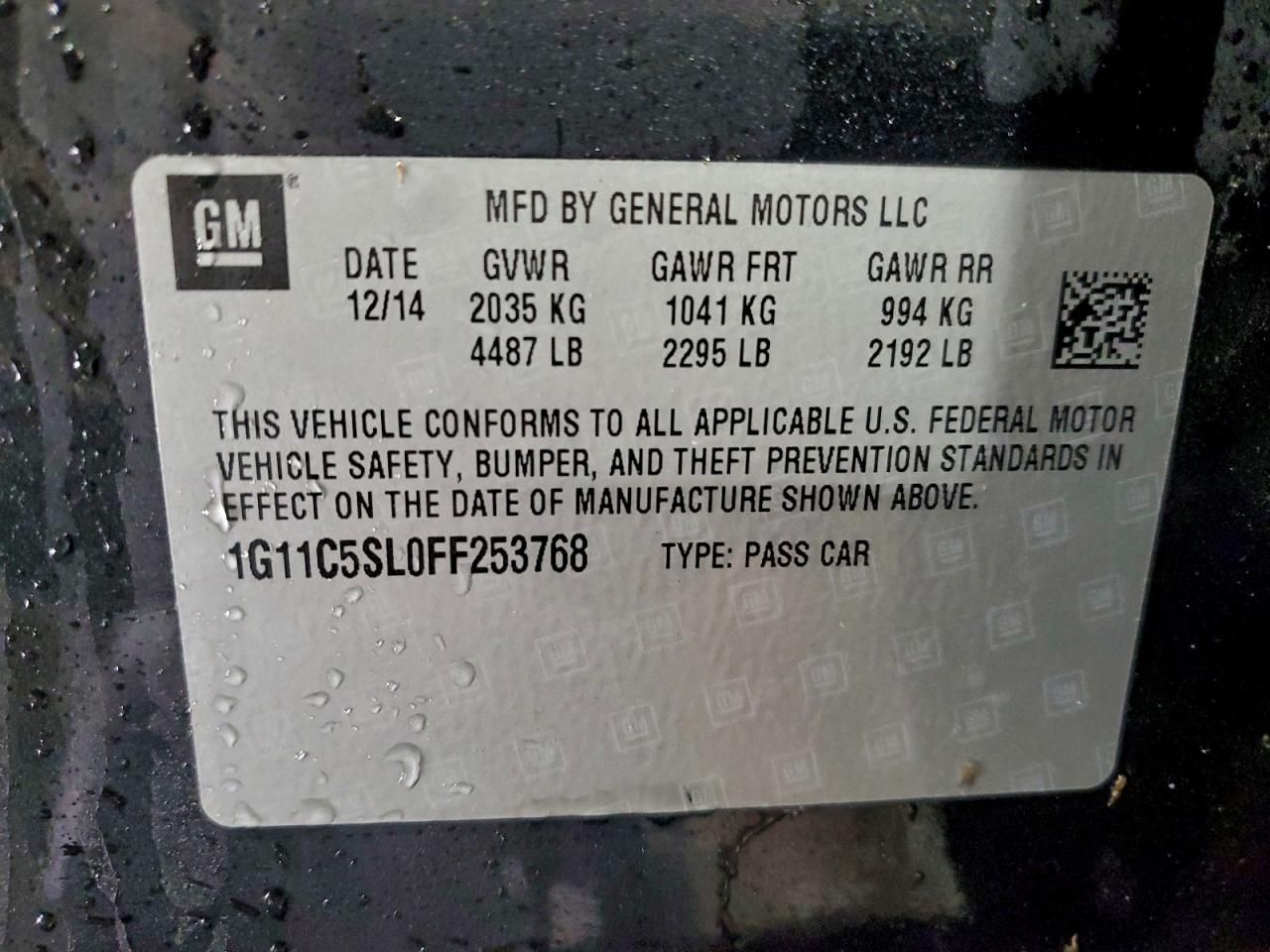 2015 Chevrolet Malibu 1LT