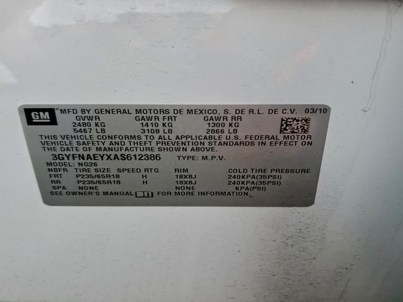 2010 Cadillac Srx Luxury Collection