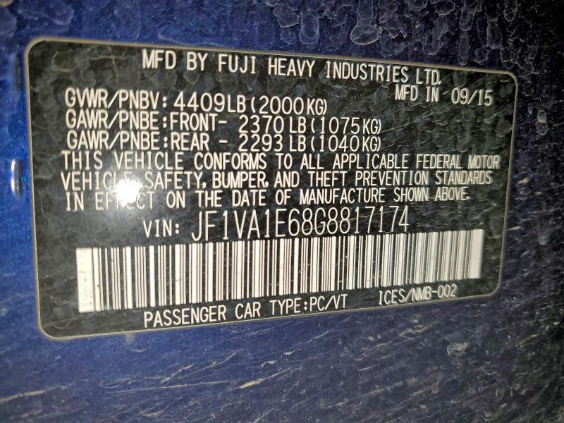 2016 Subaru Wrx Premium