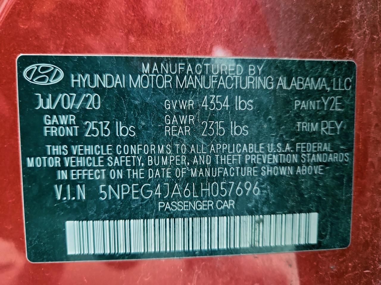 2020 Hyundai Sonata se