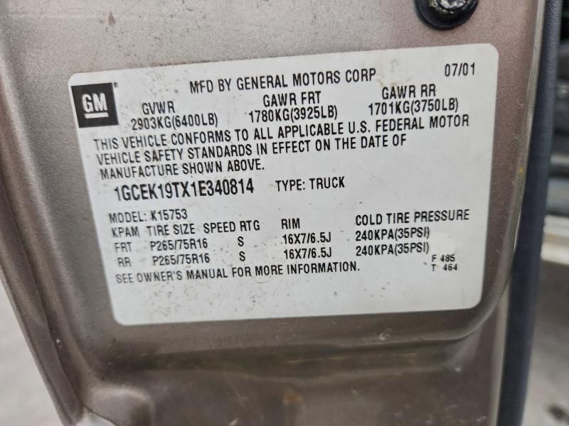 2001 Chevrolet Silverado K1500