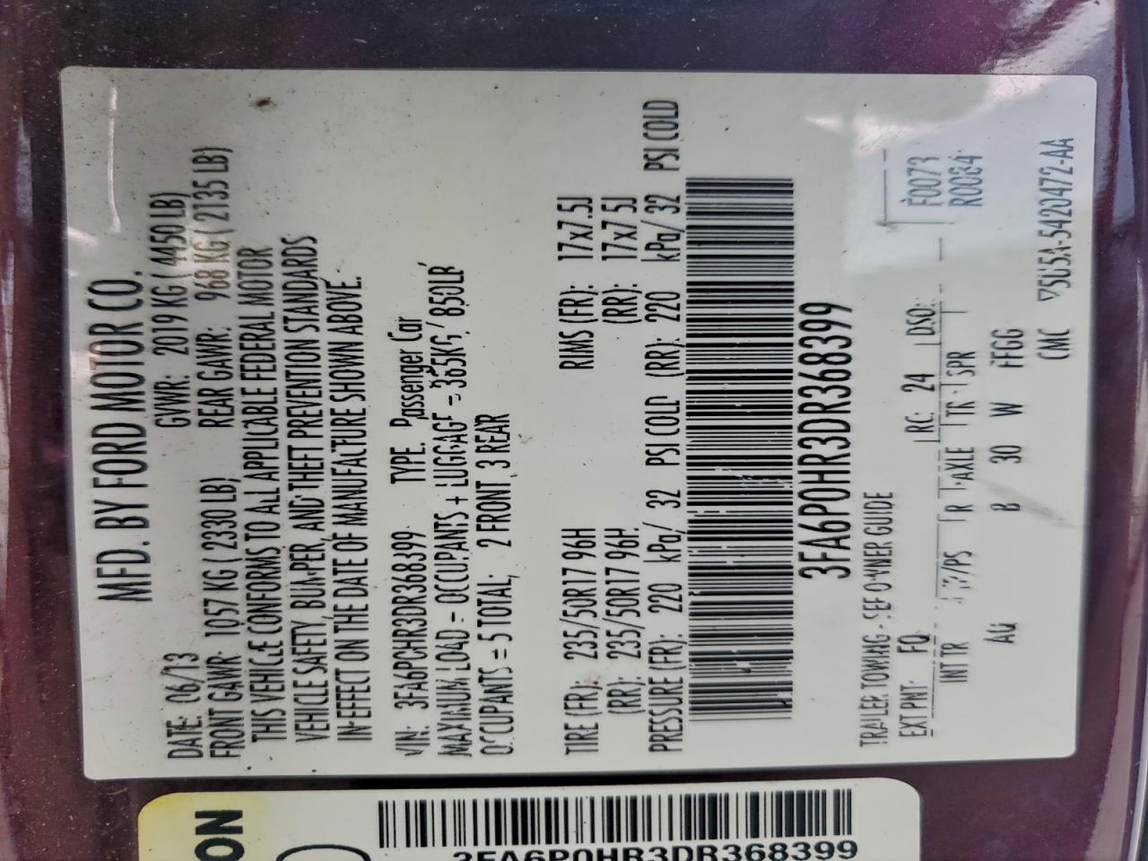 2013 Ford Fusion se