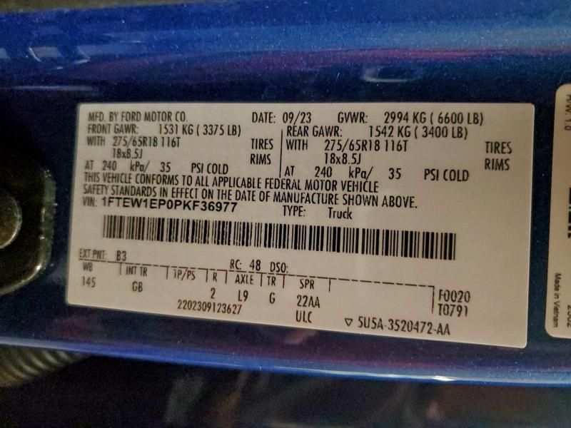 2023 Ford F150 Supercrew