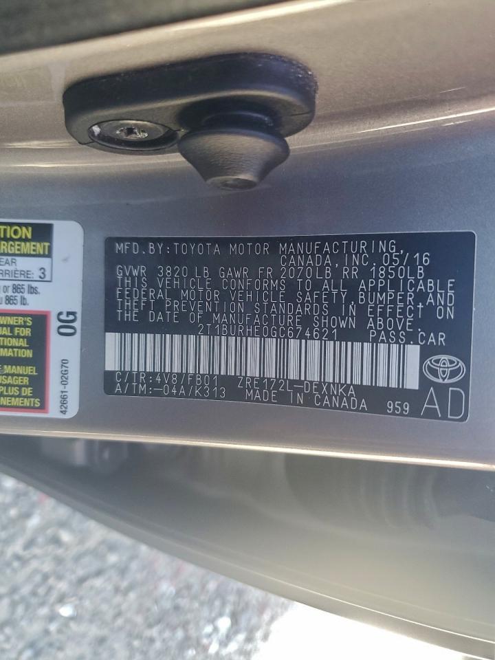 2016 Toyota Corolla l