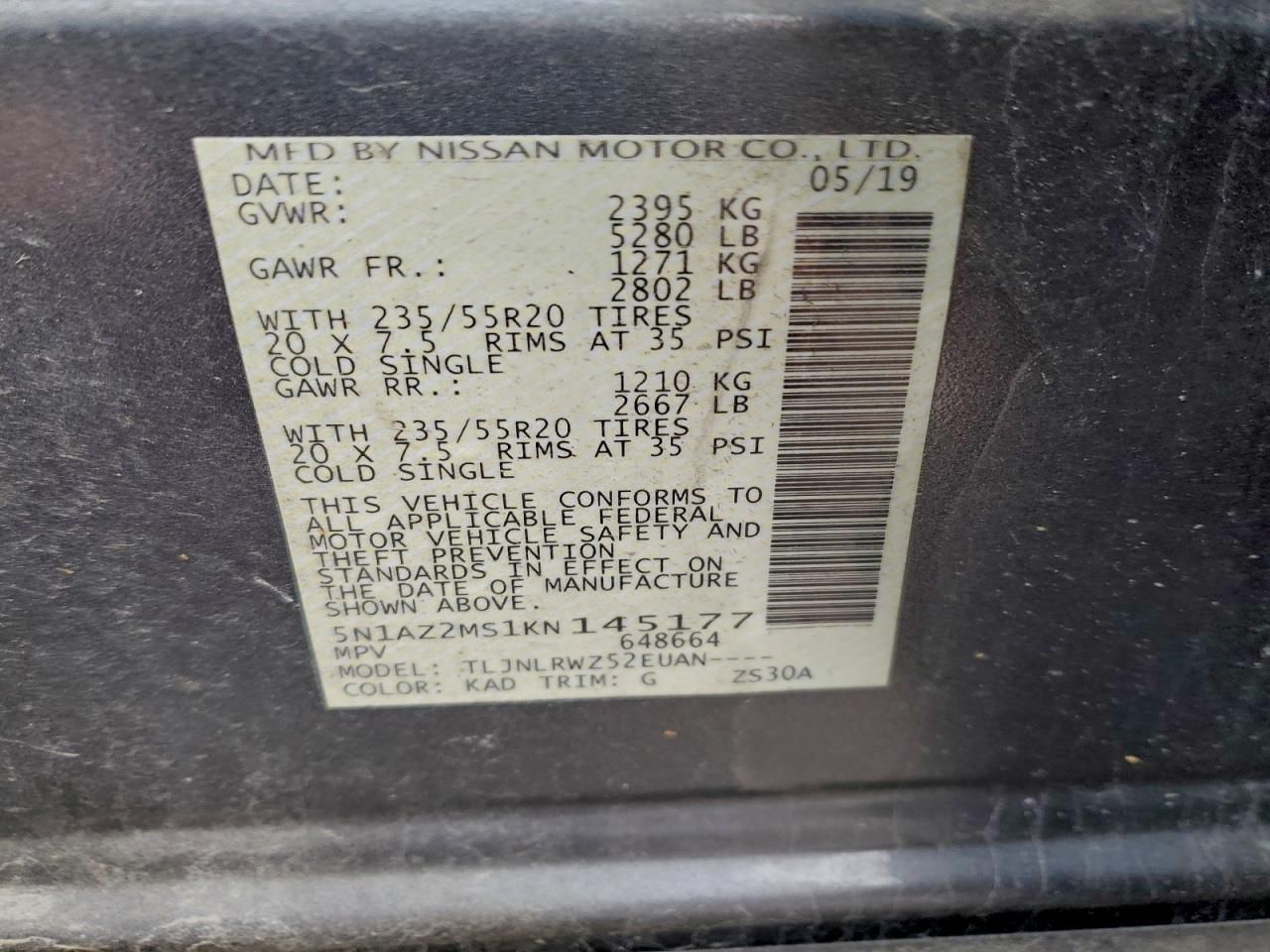 2019 Nissan Murano s