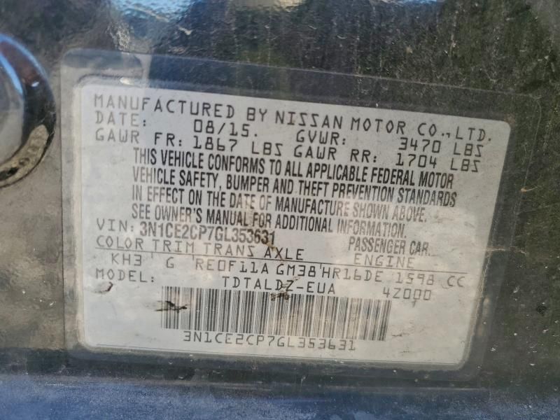 2016 Nissan Versa Note s