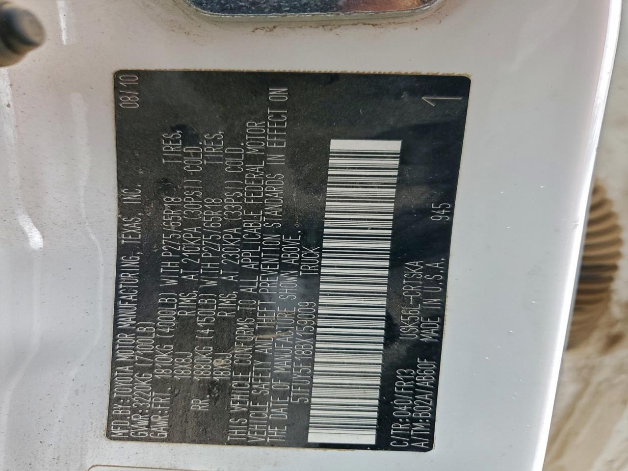 2011 Toyota Tundra Grade