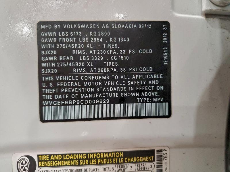 2012 Volkswagen Touareg V6