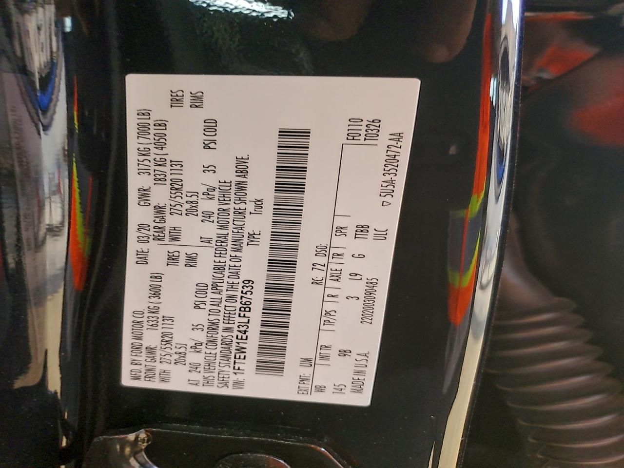 2020 Ford F150 Supercrew