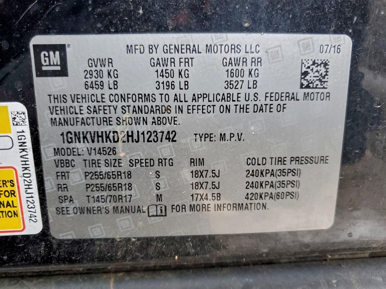 2017 Chevrolet Traverse lt