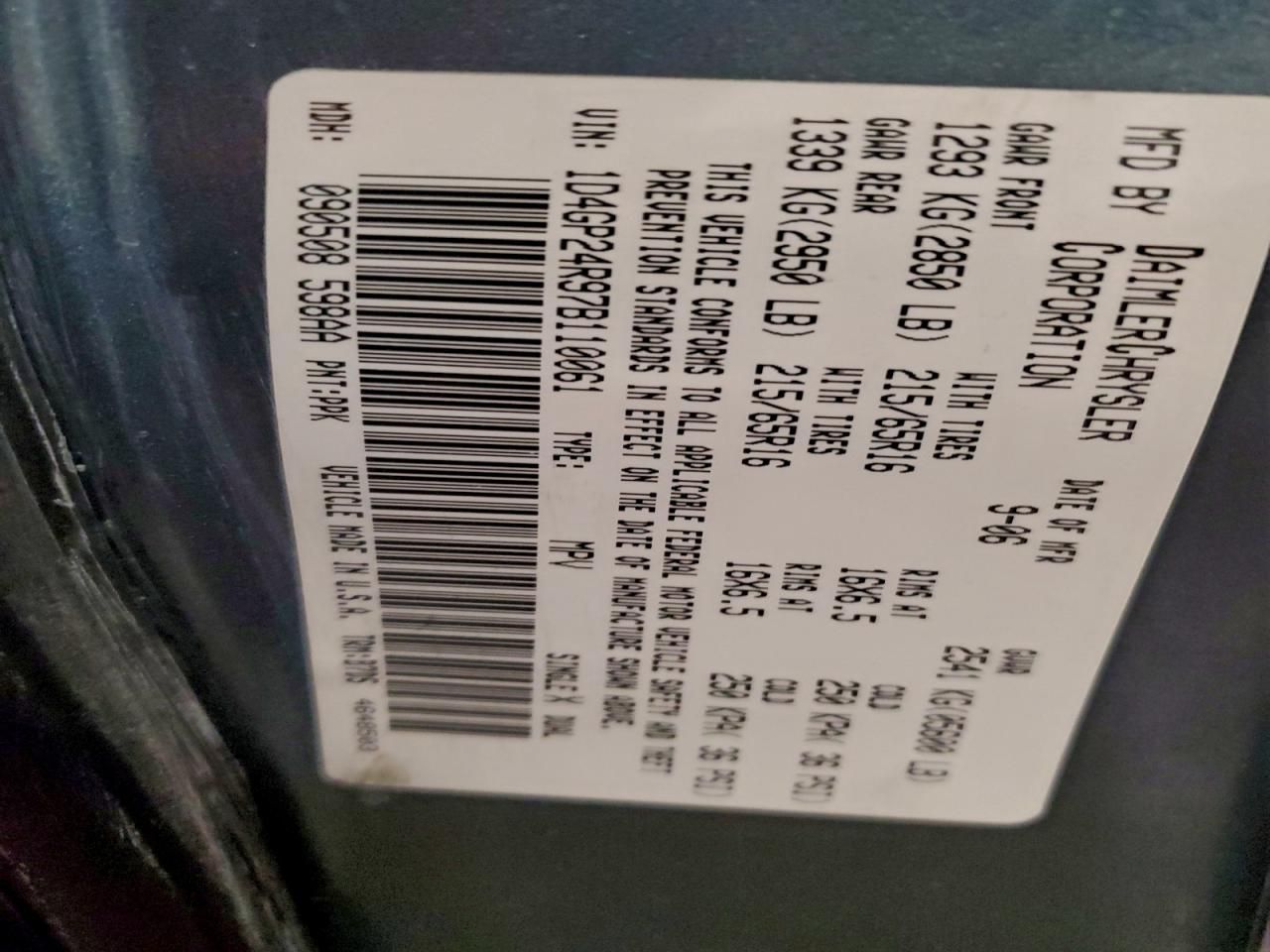 2007 Dodge Grand Caravan se