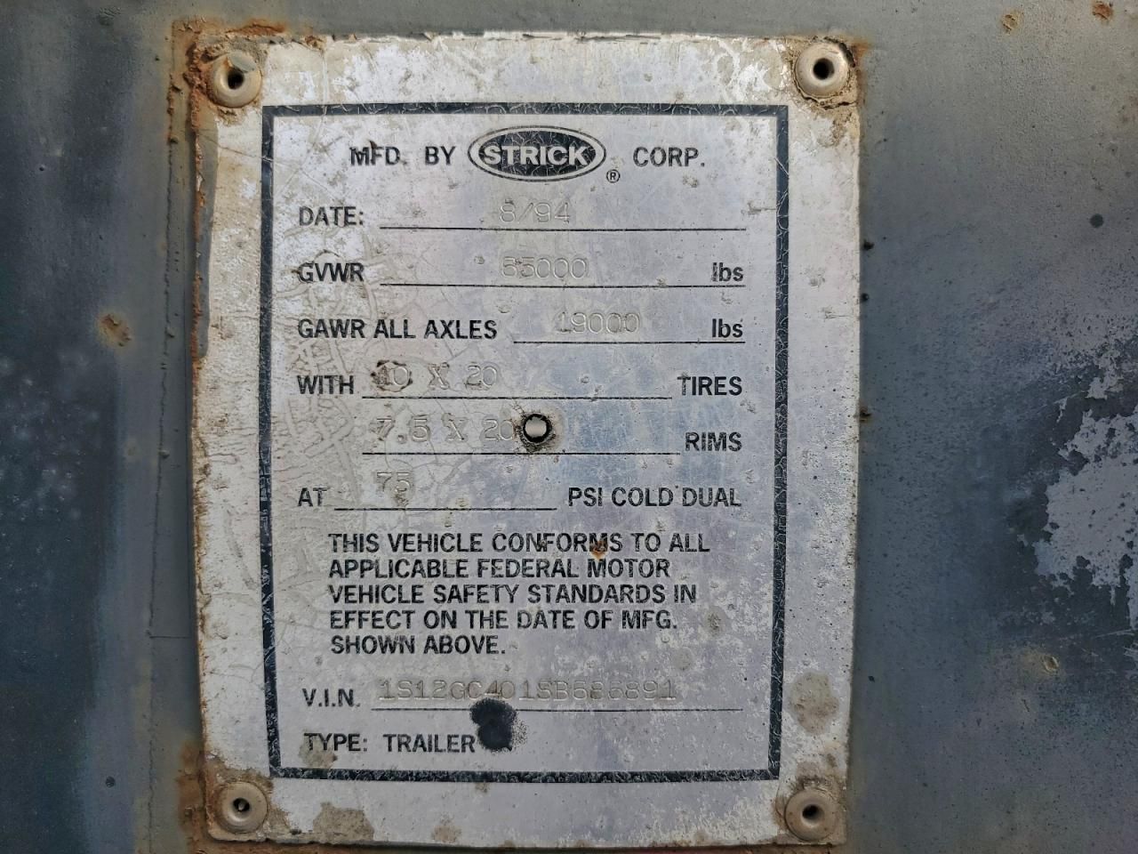 1995 Strick Trailers Trailer