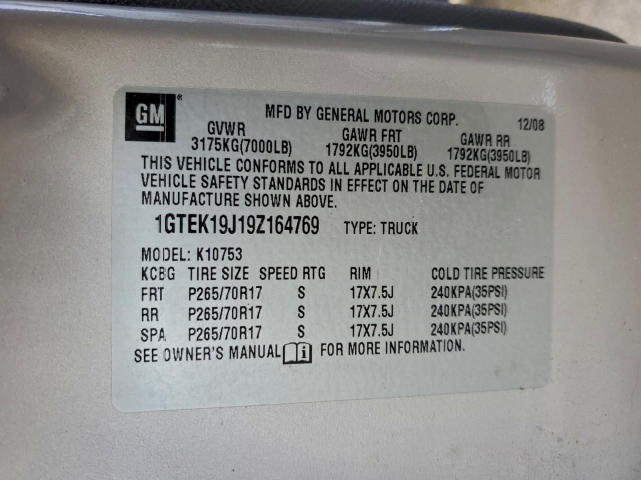 2009 GMC Sierra K1500