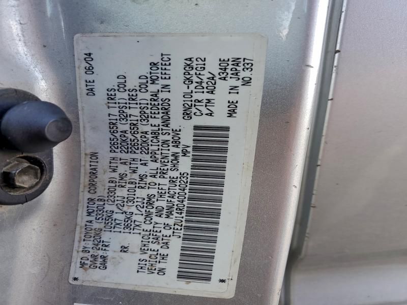 2004 Toyota 4runner SR5