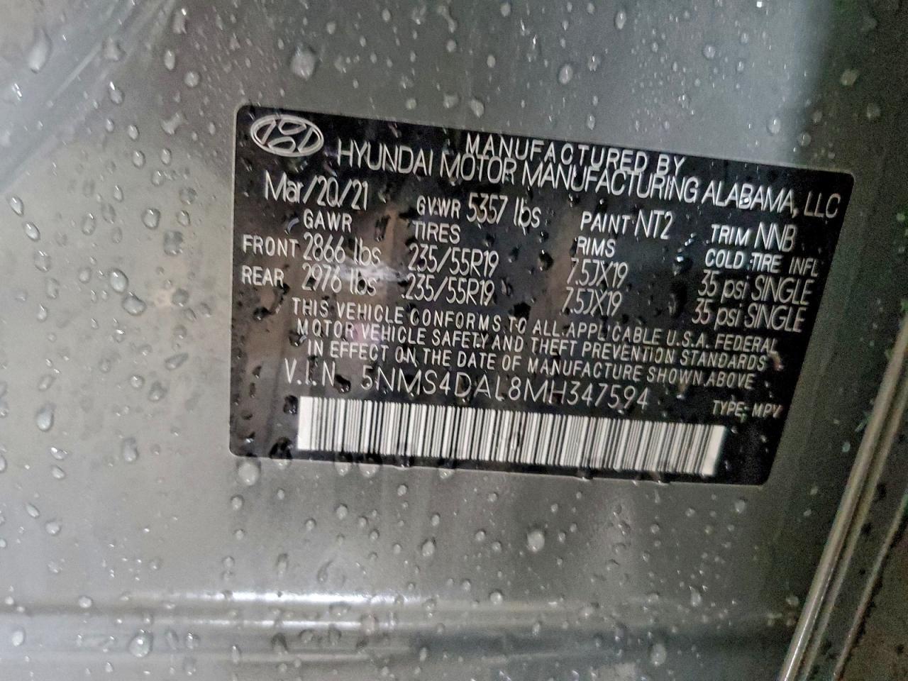 2021 Hyundai Santa fe Limited