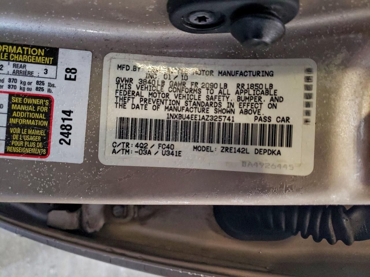 2010 Toyota Corolla Base