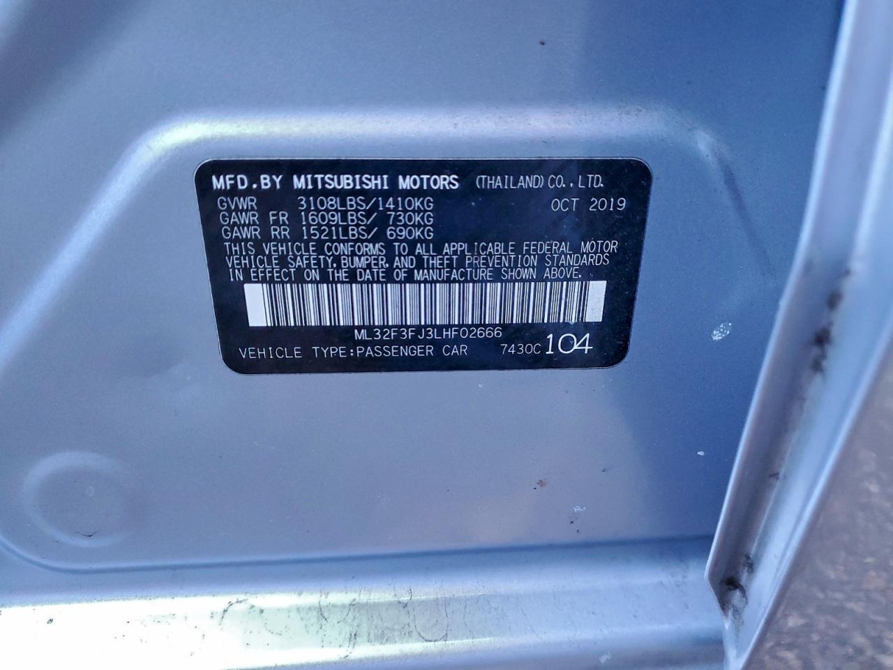 2020 Mitsubishi Mirage G4 es