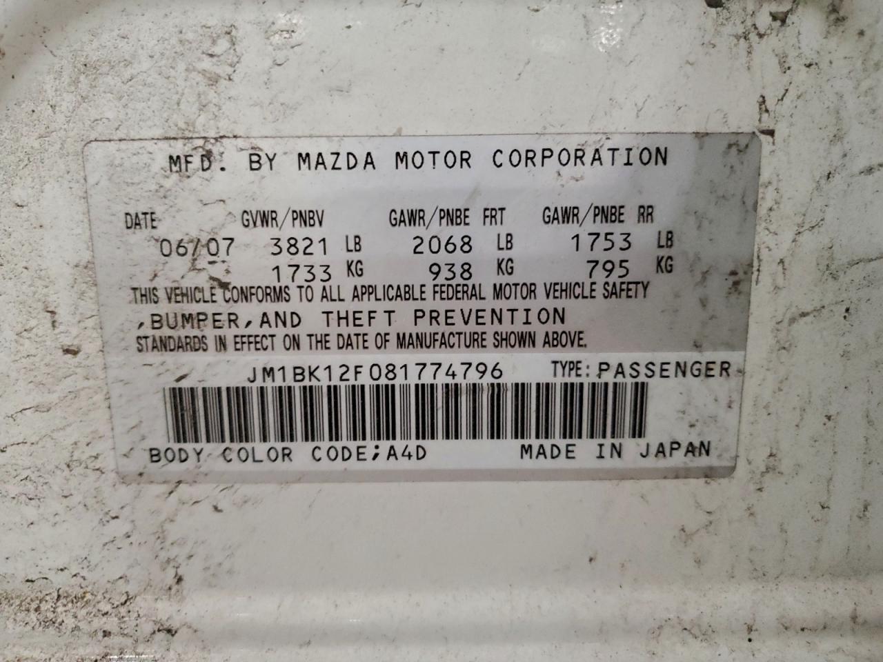 2008 Mazda 3 I