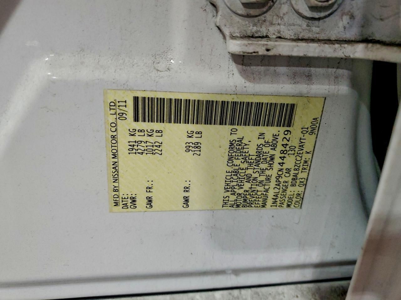 2012 Nissan Altima Base