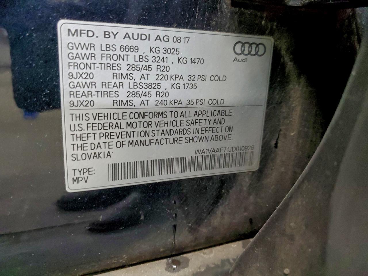 2018 Audi Q7 Prestige