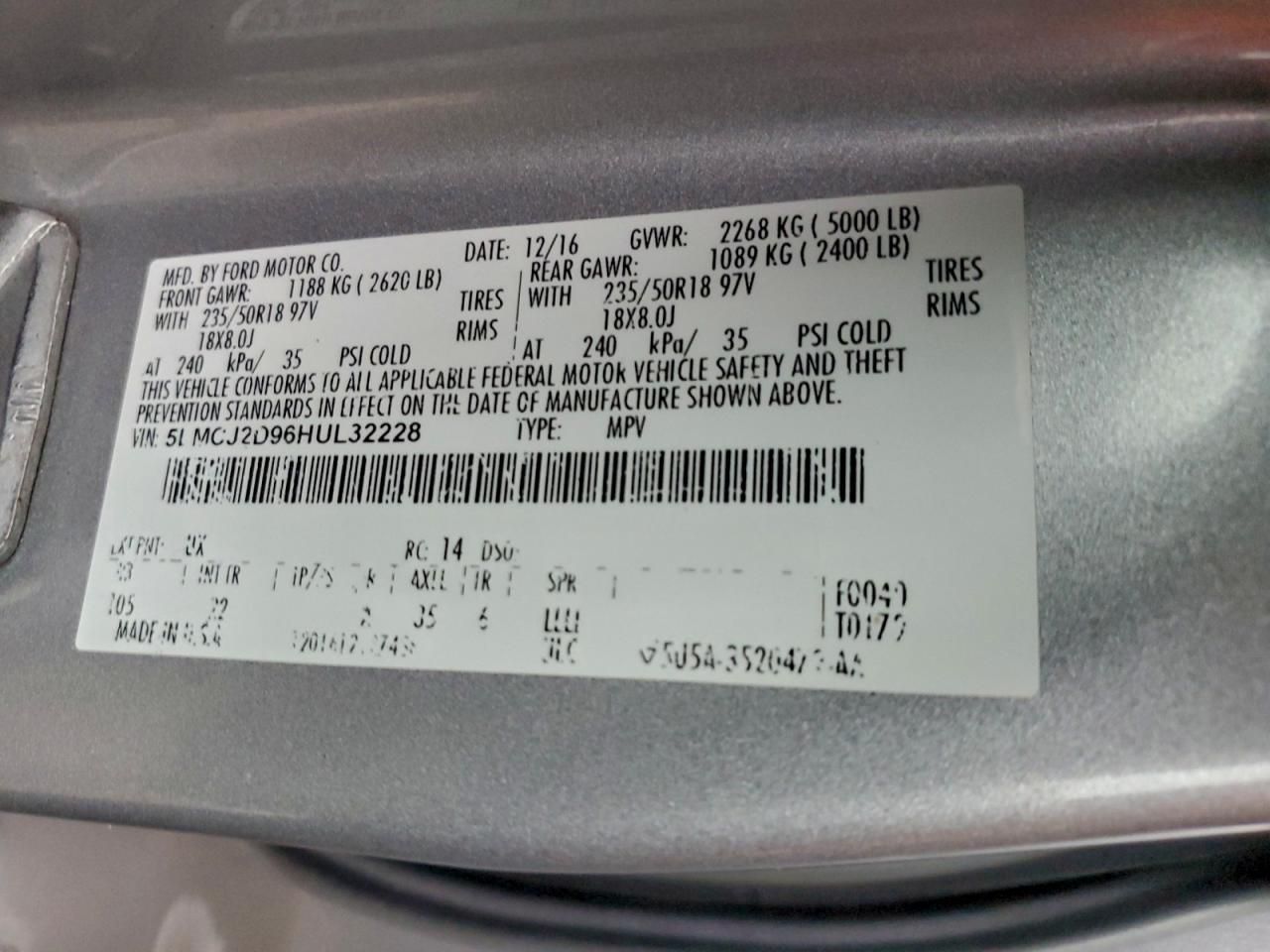 2017 Lincoln Mkc Select